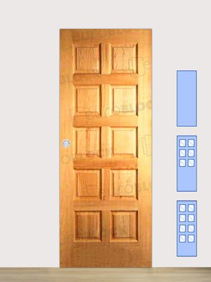 Puerta Corredera de Interior de Madera 10-Tableros