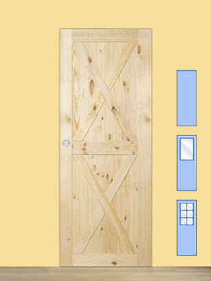 Puerta Corredera de Interior de Madera GR003 (Madera sin barnizar)