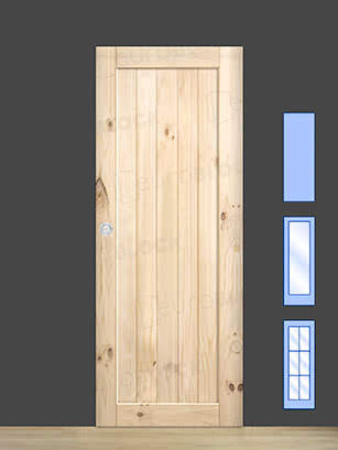 Puerta Corredera de Interior de Madera GR005 (Madera sin barnizar)