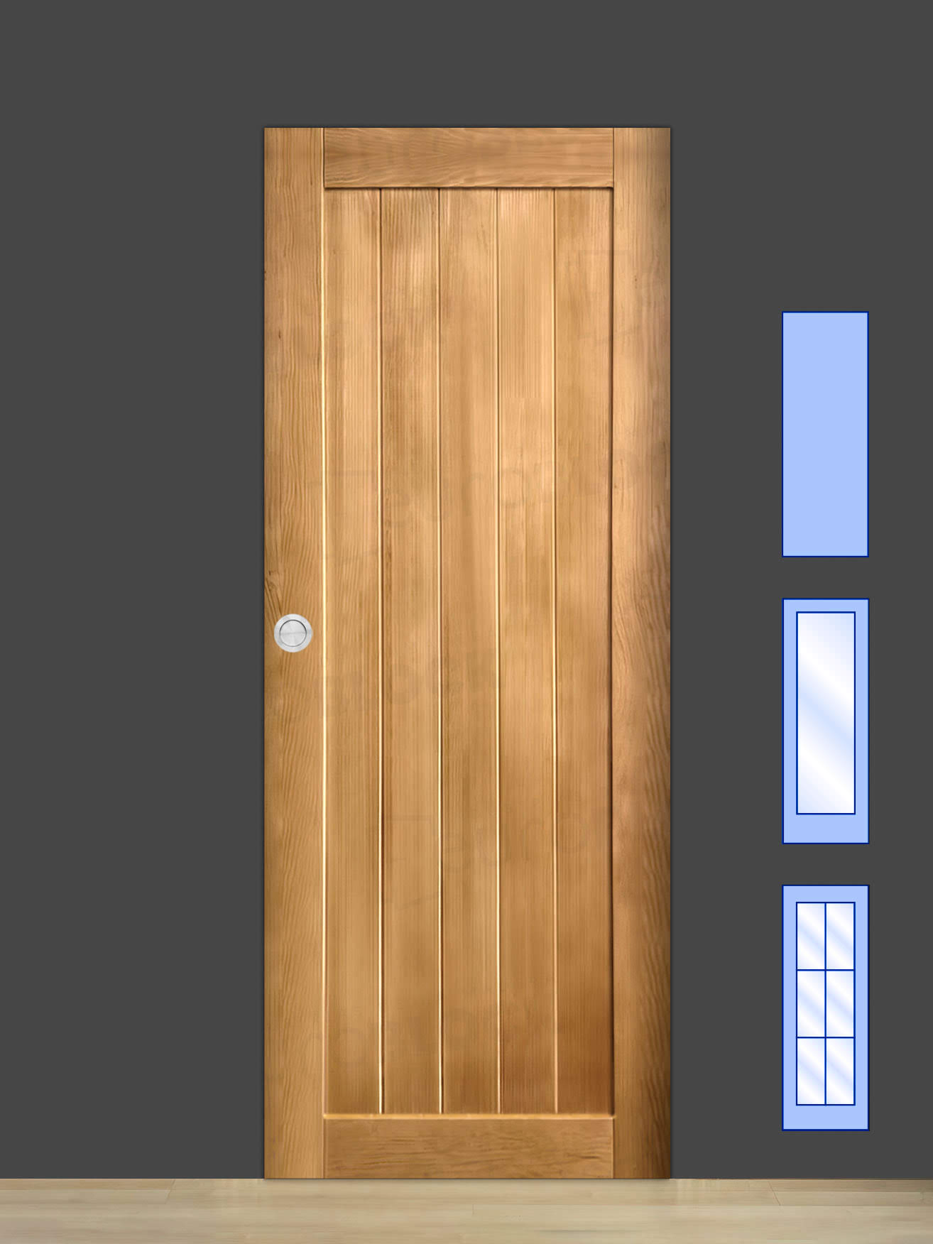Puerta Corredera de Interior de Madera GR005 Teñida