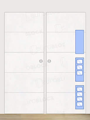 PUERTA INTERIOR EN BLOCK LACADA BLANCA VT6 60,5 CM DERECHA