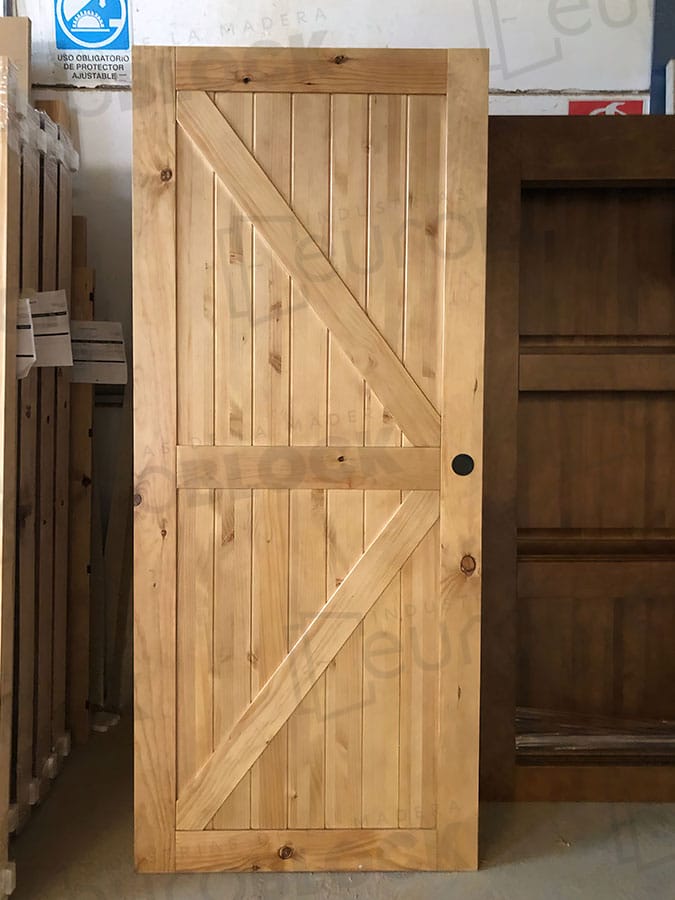 Puerta Corredera de Interior de Madera GR001 Teñida