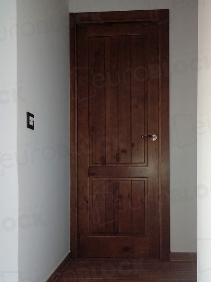 Puerta Block Rústica de Madera Heraldo Lacada en Blanco