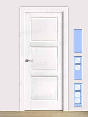 Puerta Block Rústica de Madera Amanecer Lacada en Blanco