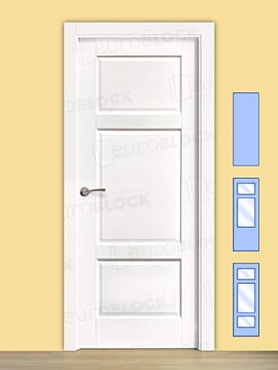 Puerta Block Rústica de Madera Bahía Lacada en Blanco