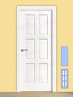 Puerta Block Rústica de Madera Bravo Lacada en Blanco