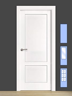 Puerta Block Rústica de Madera Carranza Lacada en Blanco