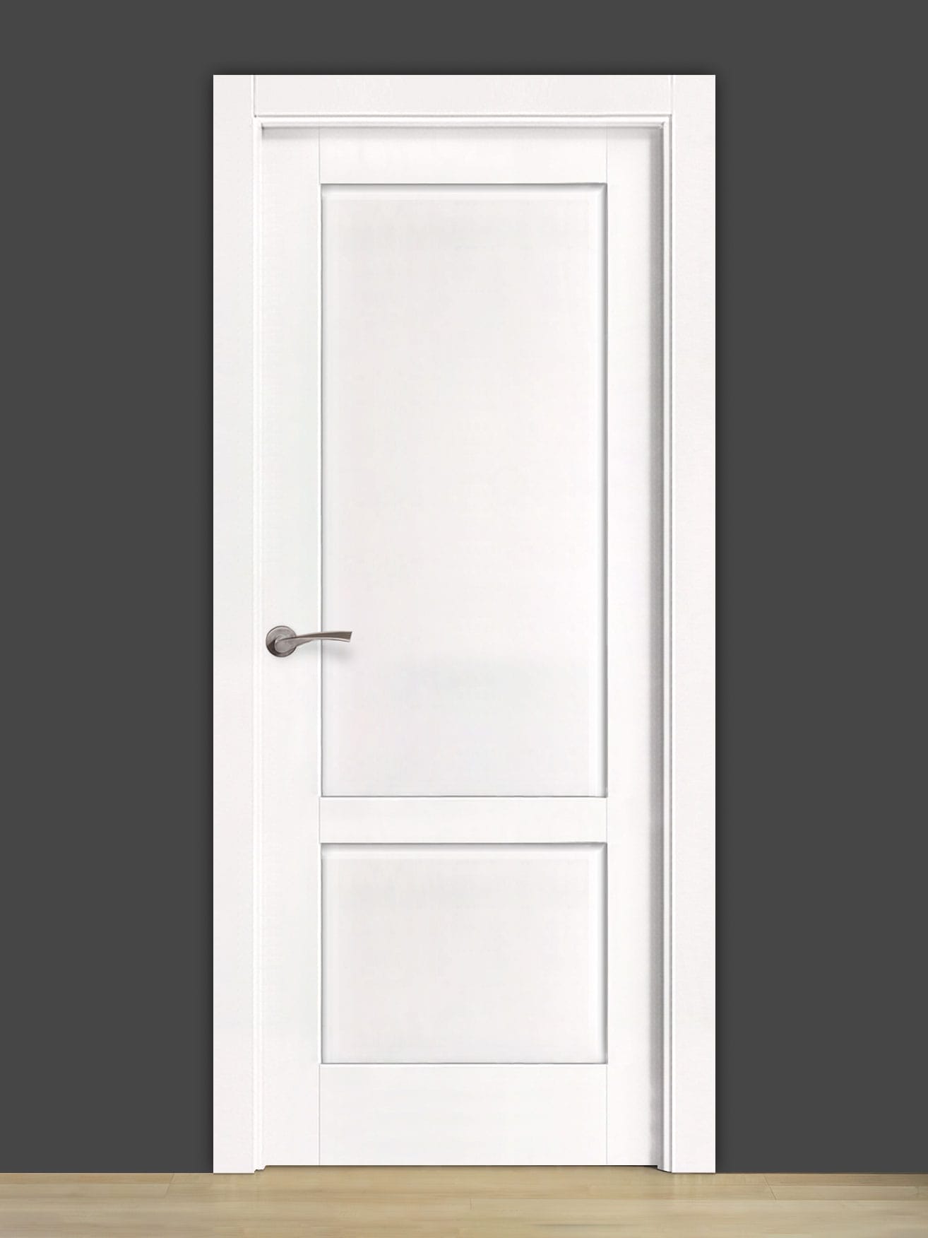 Puerta Block Rústica de Madera Carranza Lacada en Blanco