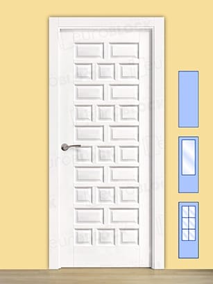 Puertas Castellanas en Block Rústicas de Madera Lacada en Blanco