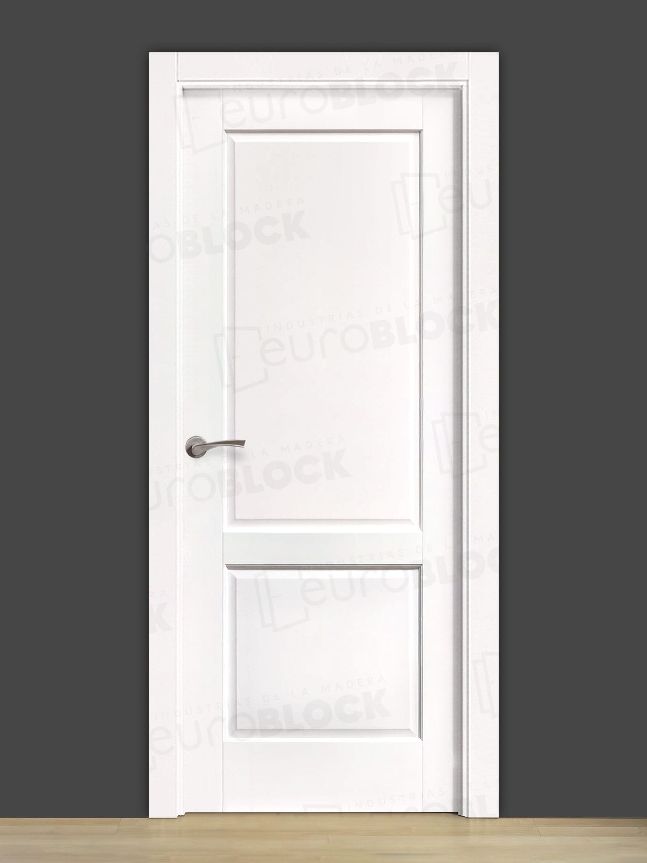Puerta Block Rústica de Madera Galante Lacada en Blanco