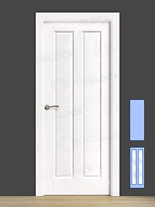 Puerta Block Rústica de Madera León Lacada en Blanco
