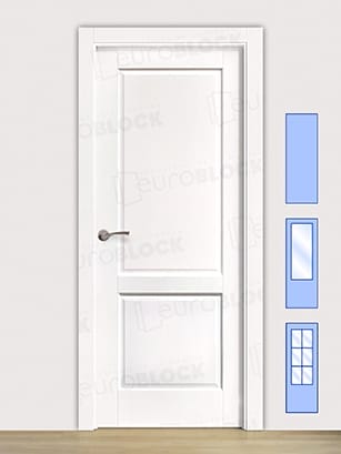 Puerta Block Rústica de Madera Pegaso Lacada en Blanco