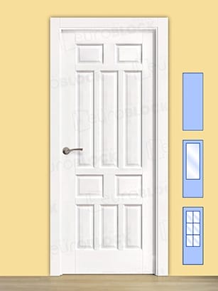 Puerta Block Rústica de Madera PM-8900 Lacada en Blanco