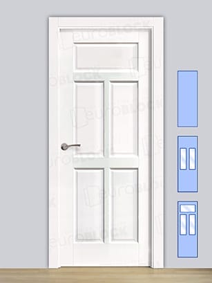 Puerta Block Rústica de Madera Retiro Lacada en Blanco