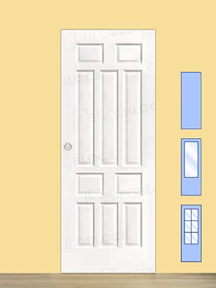 Puerta Corredera de Interior de Madera PM-8900 Lacada en Blanco