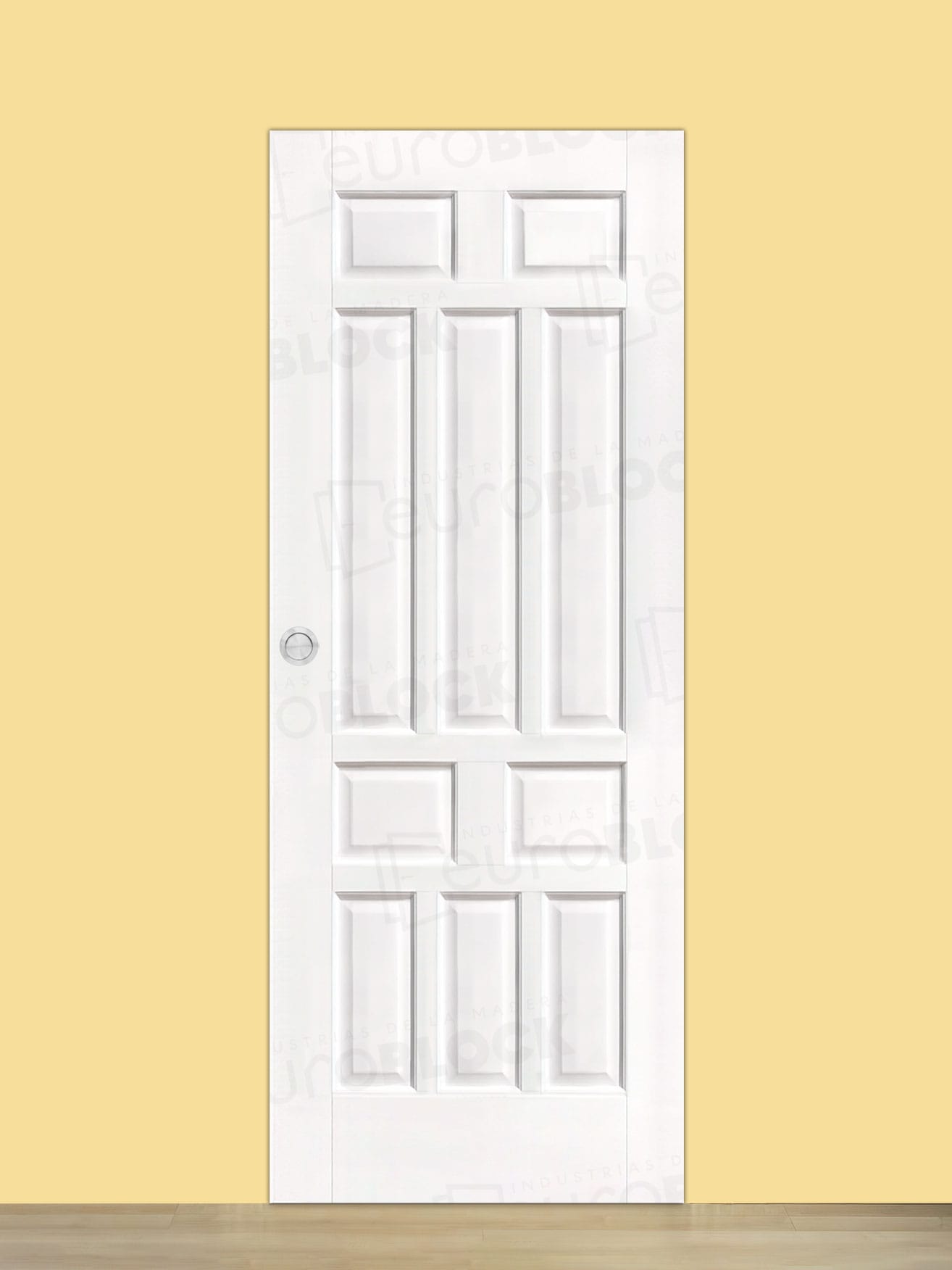 Puerta Corredera de Interior de Madera PM-8900 Lacada en Blanco