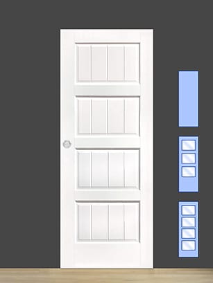 Puerta Corredera de Interior de Madera PM-9026 Lacada en Blanco