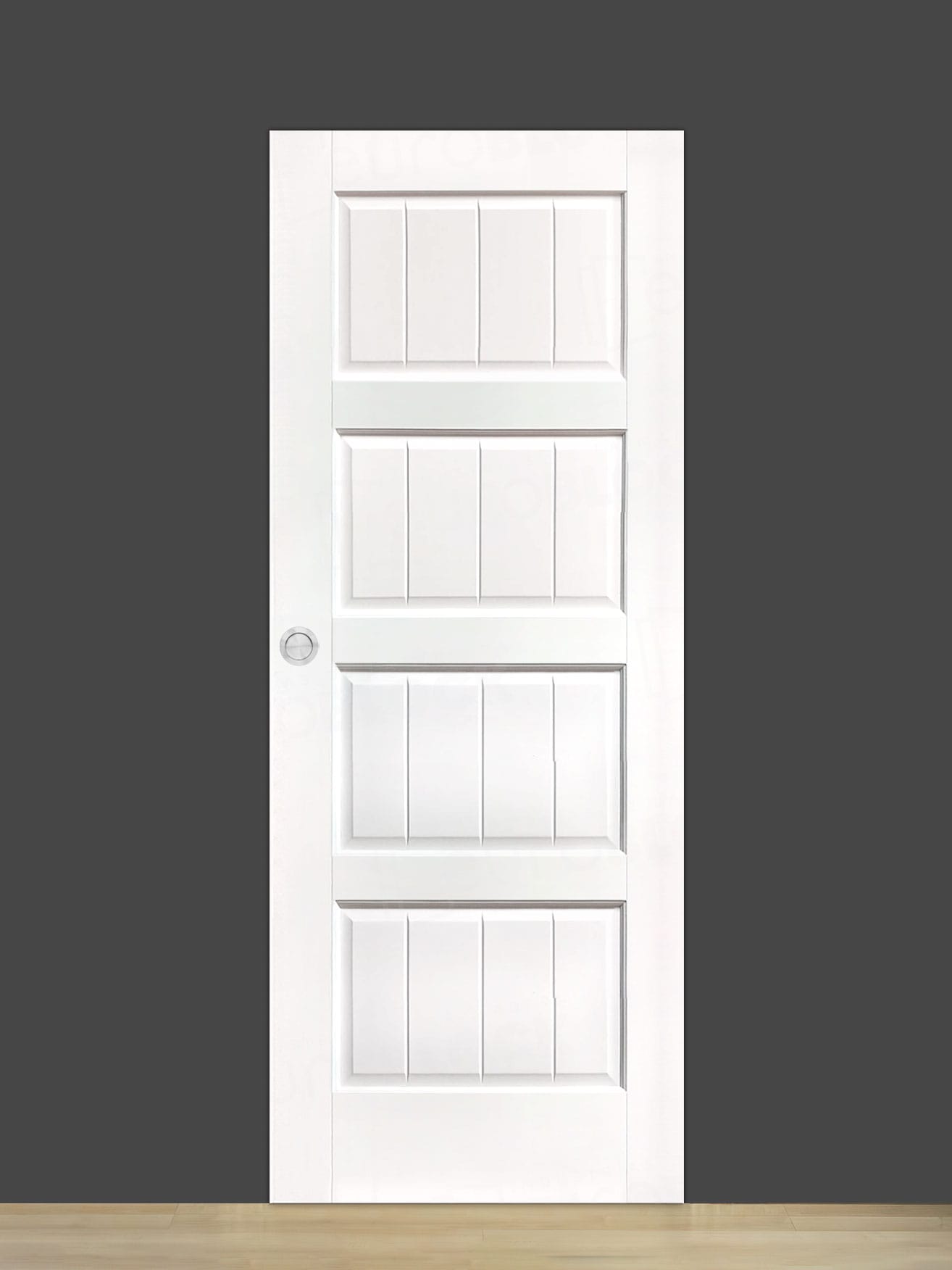 Puerta Corredera de Interior de Madera PM-9026 Lacada en Blanco