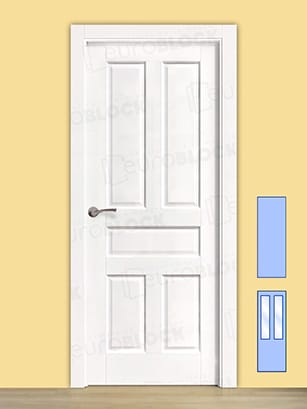 Puerta Block Rústica de Madera Malaga Lacada en Blanco