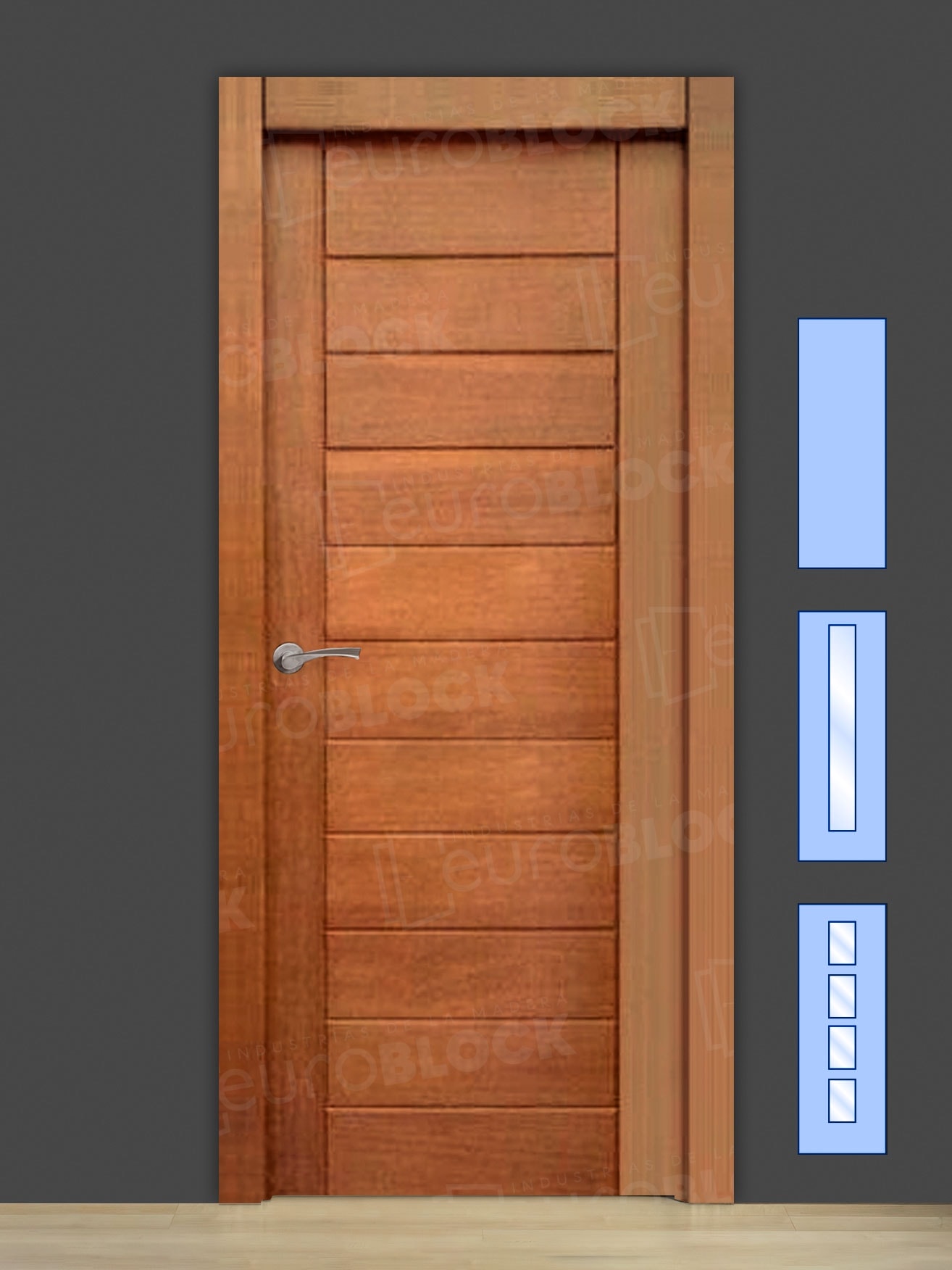 Puerta Block Rústica de Madera PM-5020 Roble