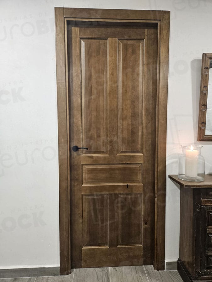 Puerta Block Rústica de Madera Malaga Lacada en Blanco