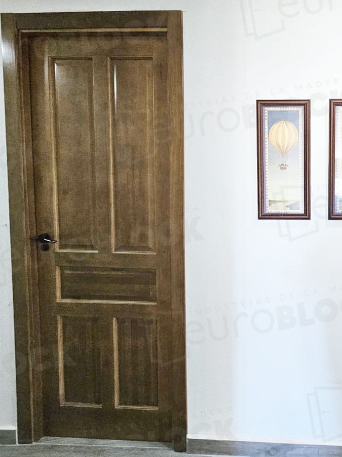 Puerta Block Rústica de Madera Malaga Lacada en Blanco