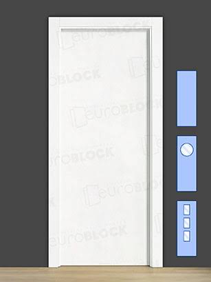 Puerta de Vaivén en Block de Interior Lacada Blanca PL1