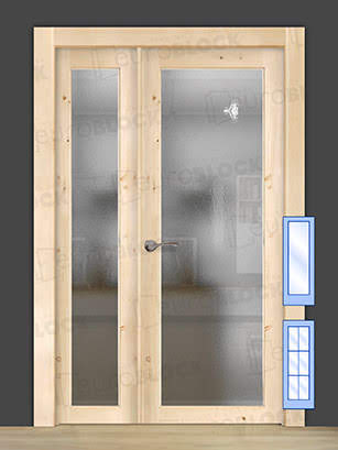 Puerta Doble para Salón Rústica GR004 (Madera sin barnizar)