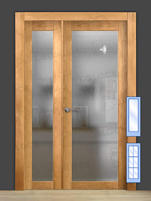 Puerta Doble para Salón Rústica GR005 Teñida