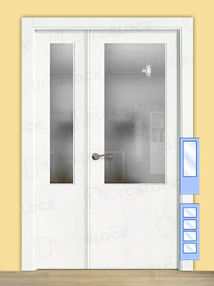 Puerta Doble para Salón Lacada Blanca PL1