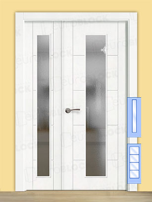 Puerta Doble para Salón Lacada Blanca PVP5