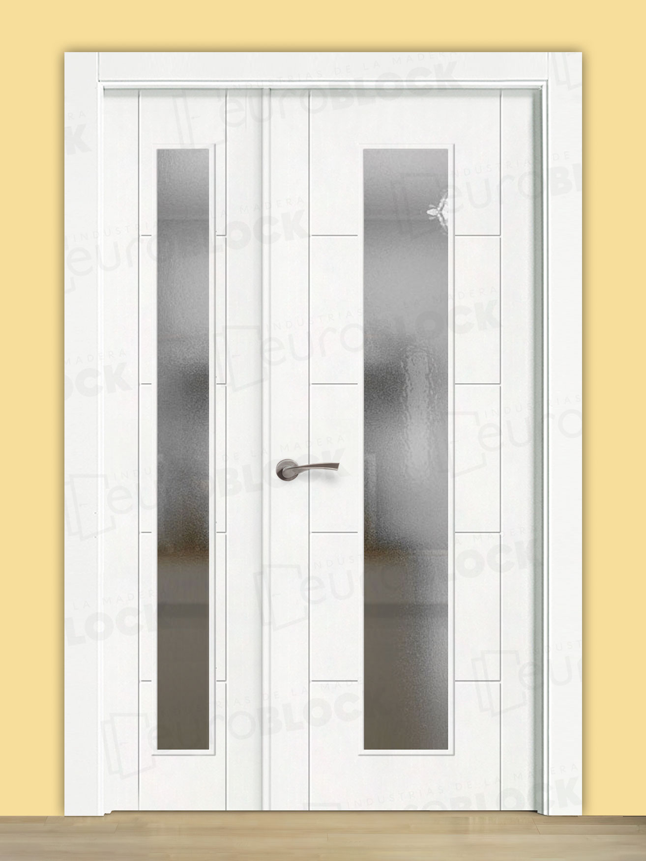 Puerta Doble para Salón Lacada Blanca PVP5