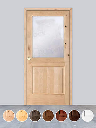 Puerta de Exterior de Madera Maciza Serie 1100-V1