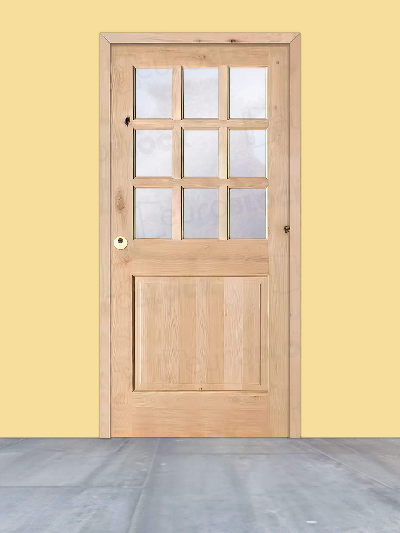 Puerta de Exterior de Madera Maciza Serie 1100-V9