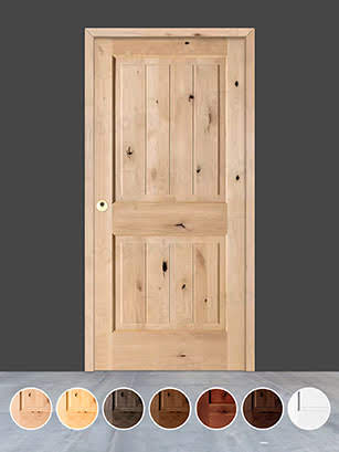 Puerta de Exterior de Madera Maciza Serie 2100