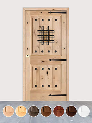 Puerta de Exterior de Madera Maciza Serie 3100