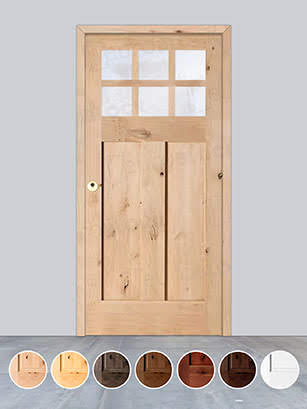 Puerta de Exterior de Madera Maciza Serie 4100-V6