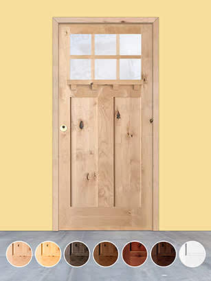 Puerta de Exterior de Madera Maciza Serie 4100-T-V6