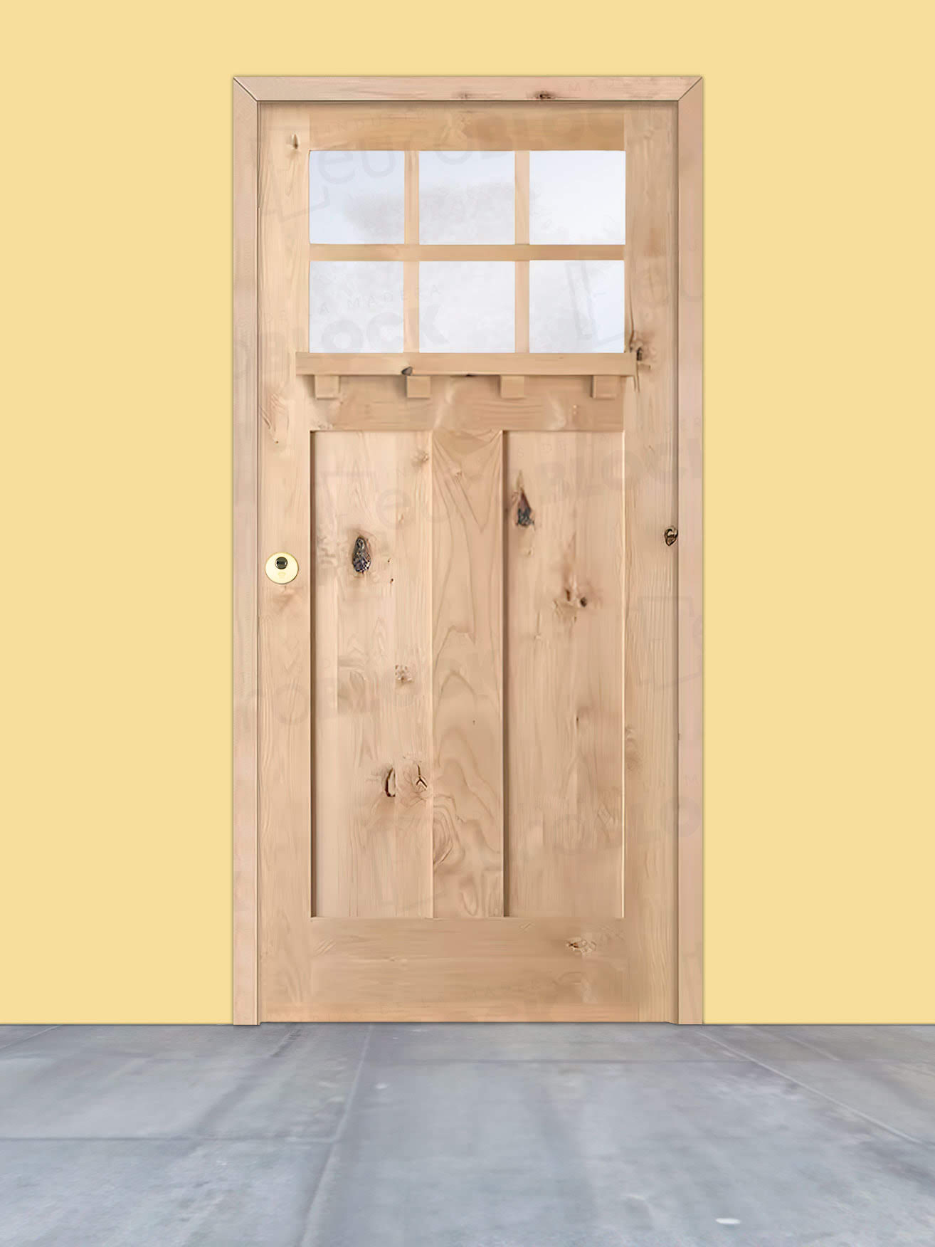 Puerta de Exterior de Madera Maciza Serie 4100-T-V6