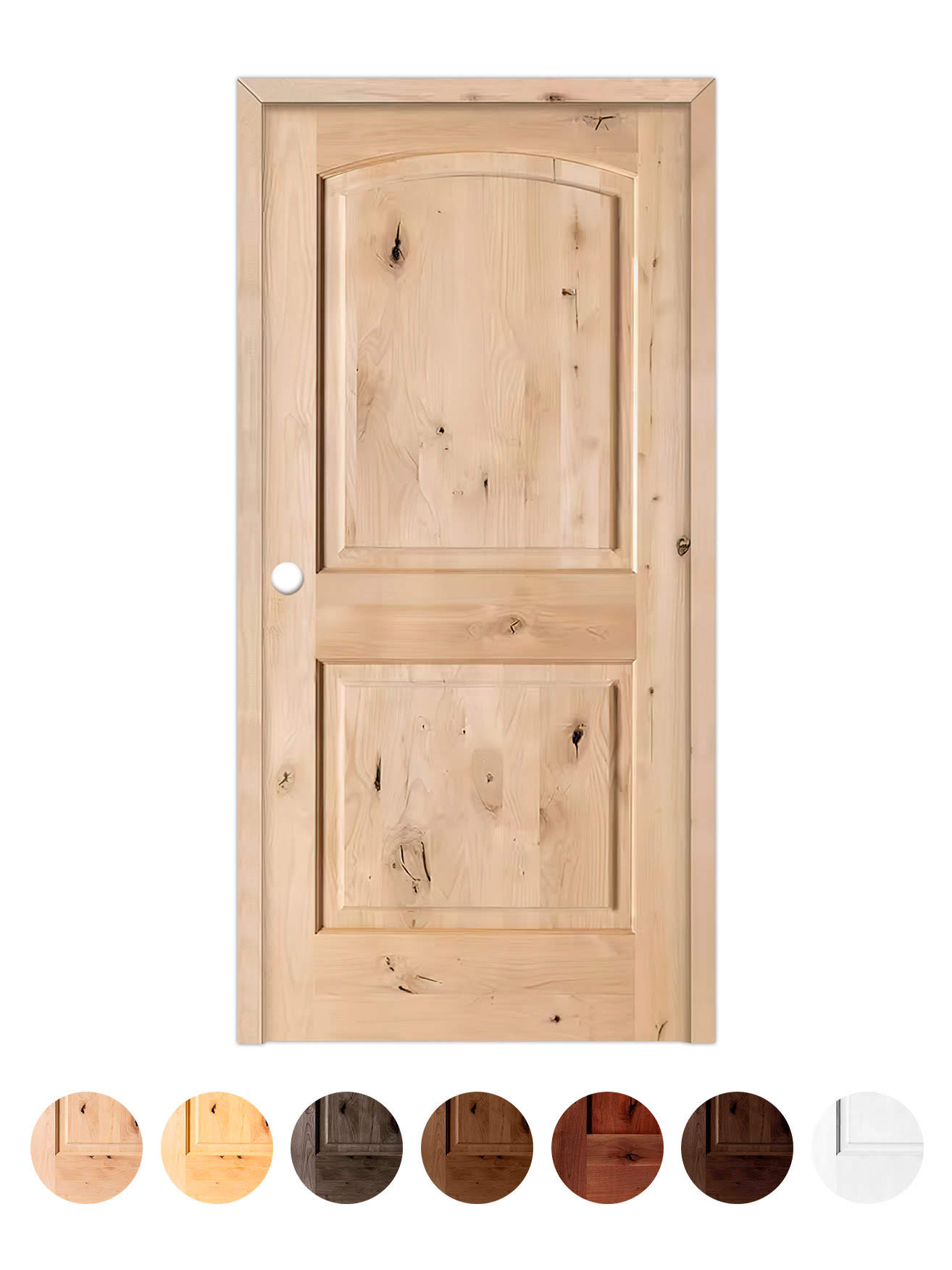 Puerta de Exterior de Madera Maciza Serie 6100