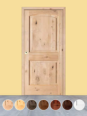 Puerta de Exterior de Madera Maciza Serie 6100