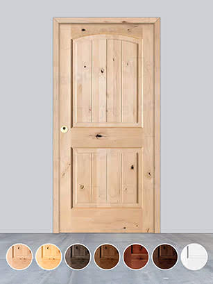 Puerta de Exterior de Madera Maciza Serie 7100