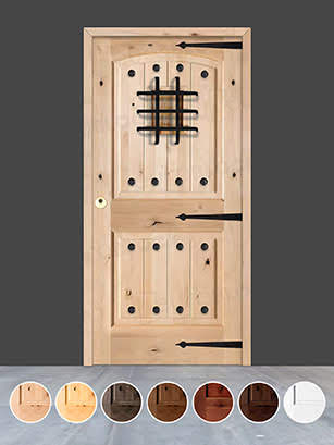 Puerta de Exterior de Madera Maciza Serie 8100