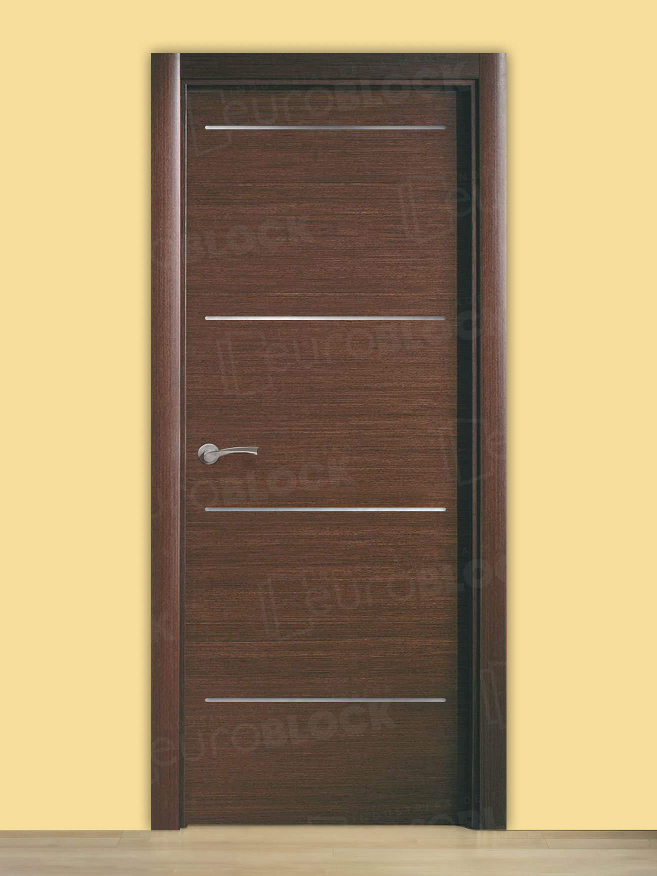 Puerta Block Interior 9500 Wengue Aluminio