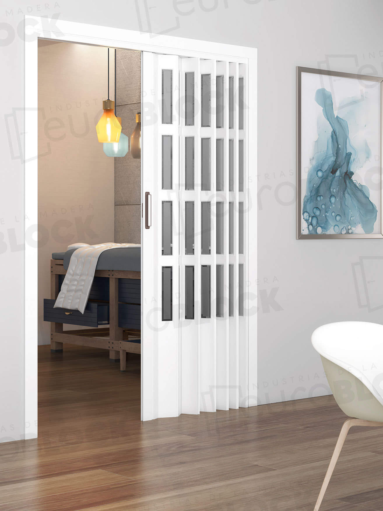 Puerta Plegable PVC Niza Alto 245 cm.