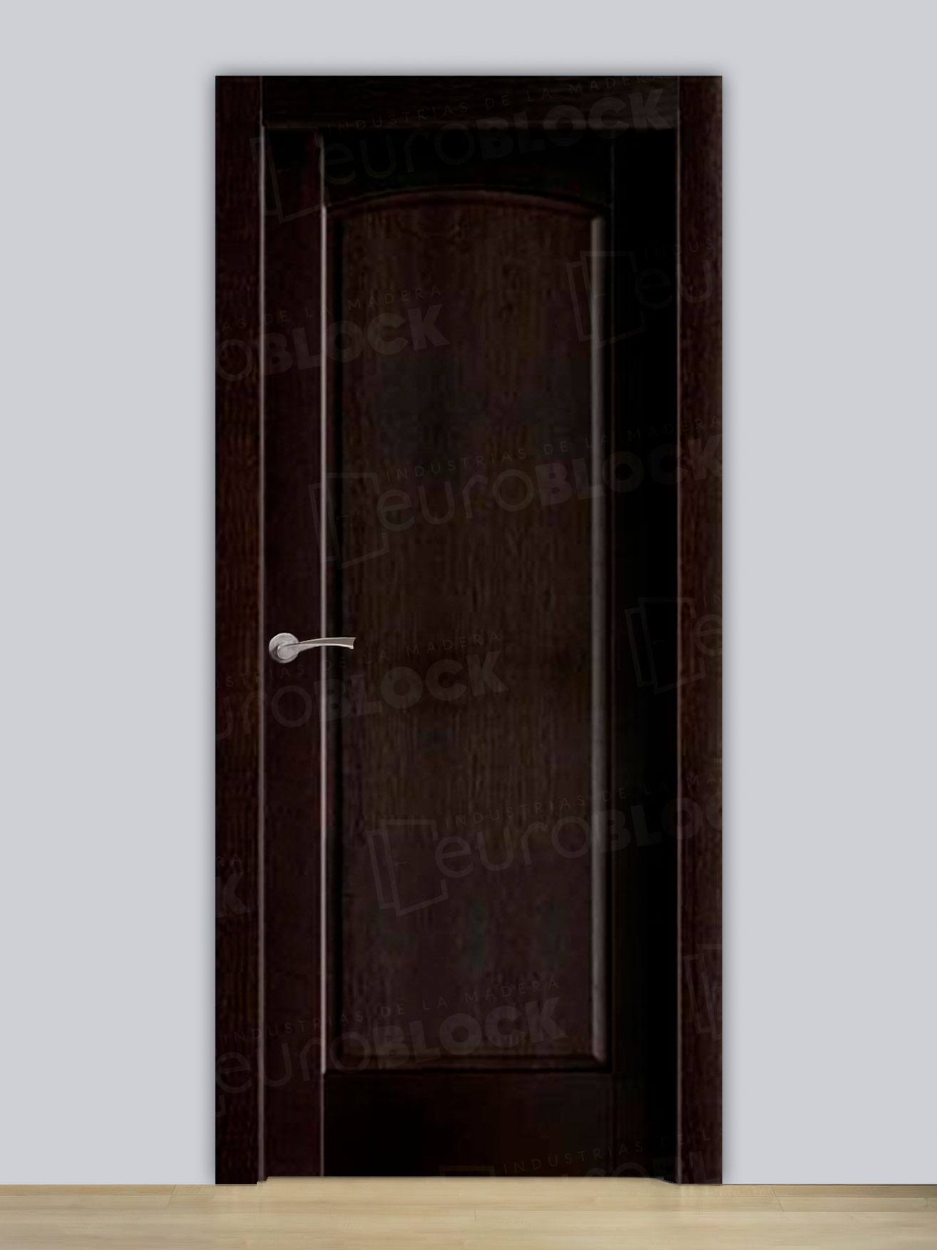 Puerta Block Rústica de Madera Alarcón Negra