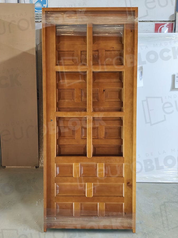 Puerta Block Rústica de Madera Castellana