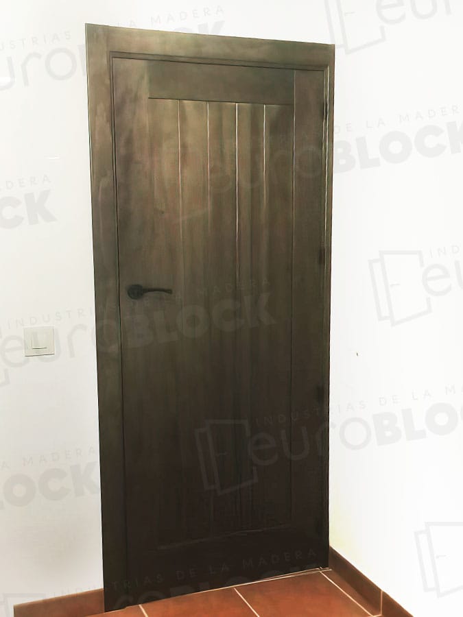 Puerta Block Rústica de Madera GR005 Teñida