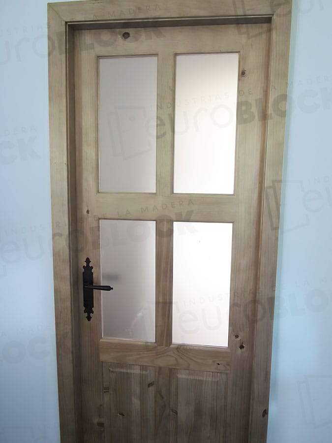 Puerta Block Rústica de Madera Bravo