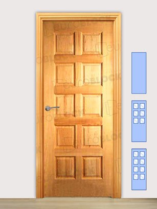 Puerta Block Rústica de Madera 10-Tableros